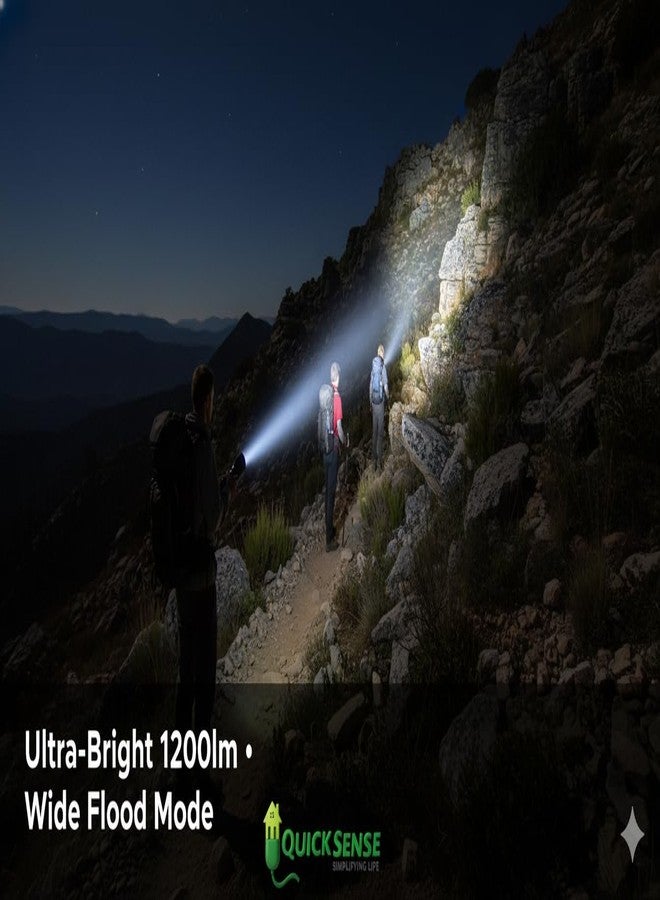 Quick Sense QS/F2 High-Power LED Flashlight | Zoomable Torch Light | 600 Ft Long Beam | Waterproof Outdoor Camping Light - Image 3
